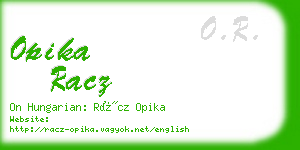 opika racz business card